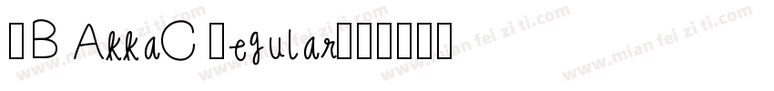 KB AkkaC Regular字体转换